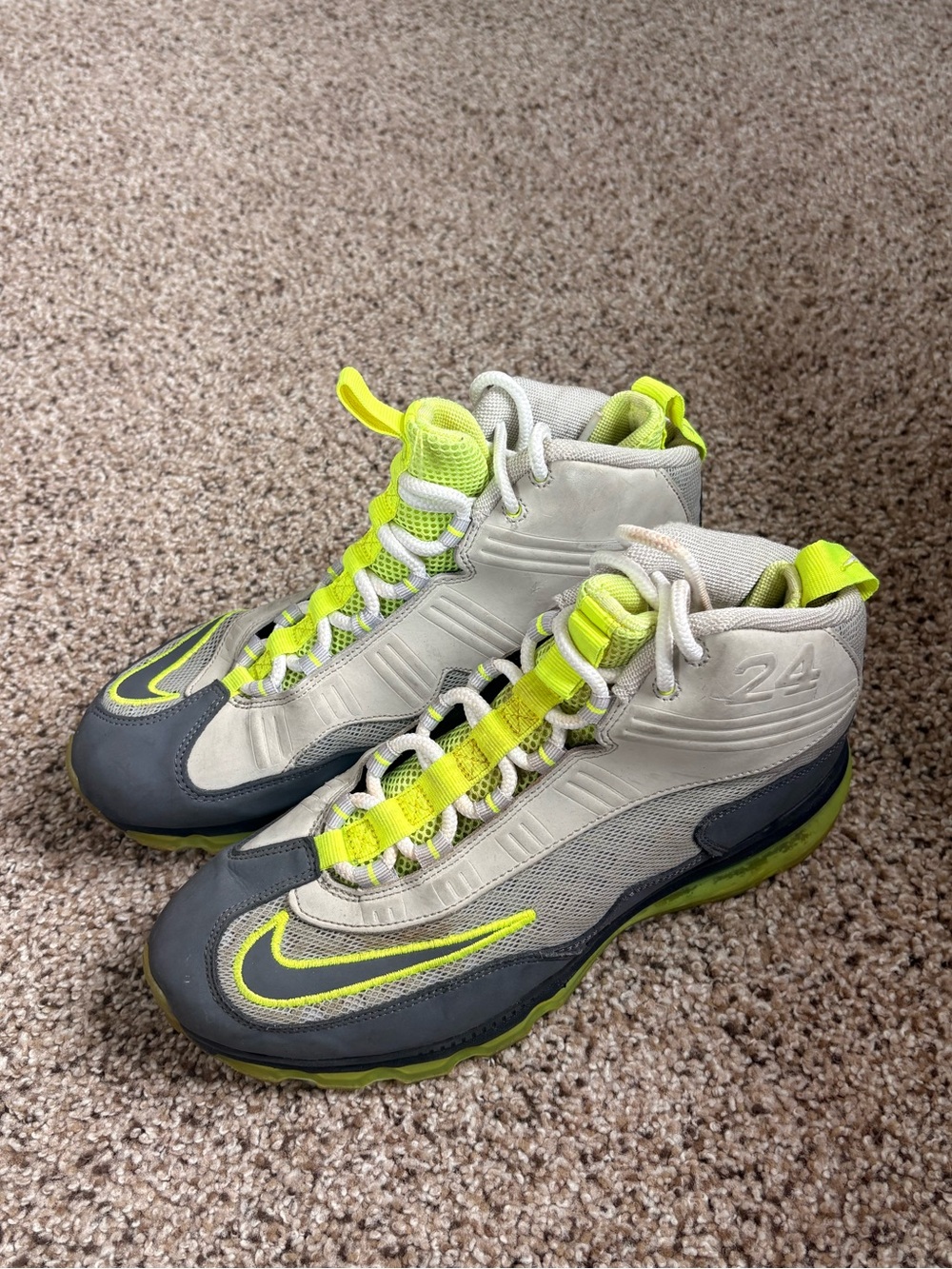 2012 Nike Air Max JR. Griffey Wolf Grey Neon Volt Men’s Size 9